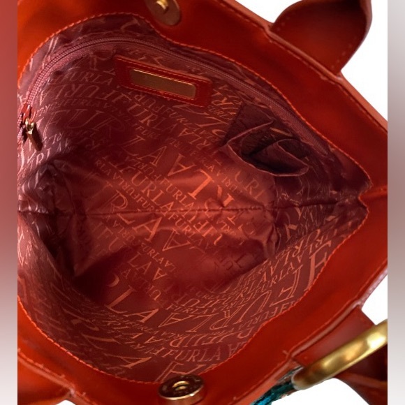 Furla genuine leather small tote Made In Italy - Picture 6 of 8